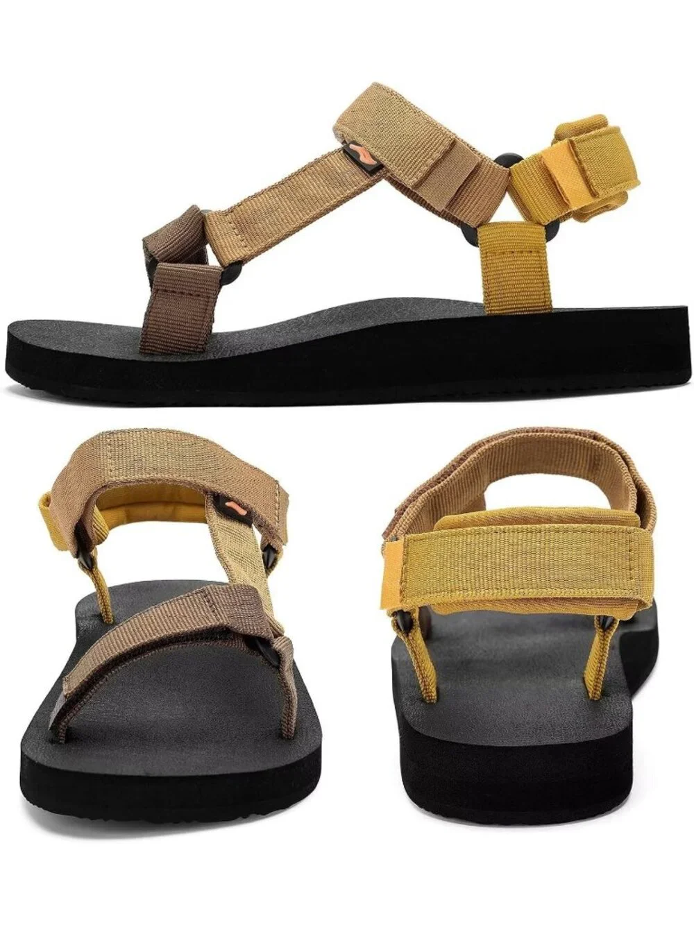 Women's Brown Arch Support Yoga Mat Insole Original Hiking Sport Sandal Shoes